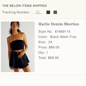 Free people denim shorts